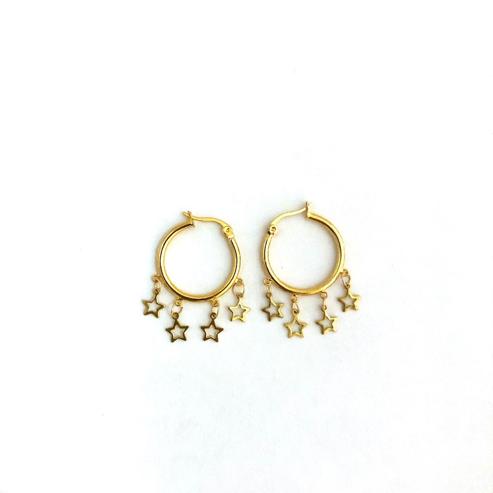 Mini Star Hoops - Picture 3 of 4